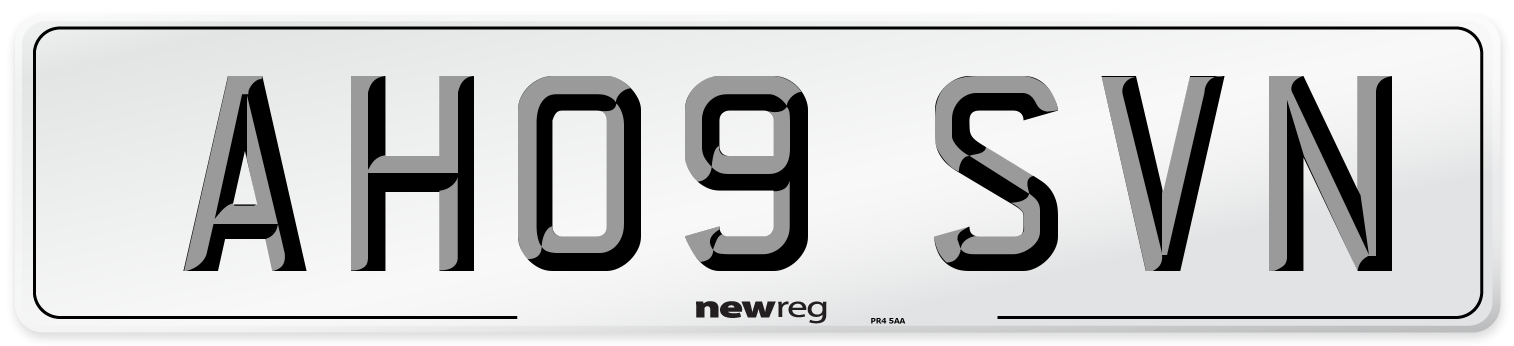 AH09 SVN Number Plate from New Reg